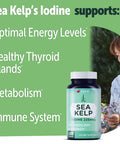 Yuve Thyroid Support For Women, Iodine Supplements For Thyroid, 225Mg - Natural Metabolism & Energy, Organic Seaweed From North Atlantic Ocean, Plant-Based, Non-Gmo - 100 Tablets