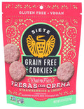 Siete Gluten Free Fresas Con Crema Cookies | Vegan | Grain Free | Non GMO | Dairy Free | Made with Almond Flour & Coconut Oil | 4.5 Oz. Bag (Pack of 1)