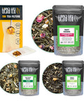 Tiesta Tea - Green Tea Starter Kit | Premium Loose Leaf Green Tea Set | Medium Caffeinated Tea | Make Hot or Iced Tea | Tea Assortment with 3 Loose Leaf Tea Samplers & 100 Disposable Tea Filters