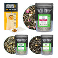 Tiesta Tea - Green Tea Starter Kit | Premium Loose Leaf Green Tea Set | Medium Caffeinated Tea | Make Hot or Iced Tea | Tea Assortment with 3 Loose Leaf Tea Samplers & 100 Disposable Tea Filters