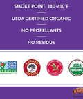 Pompeian USDA Certified Organic Extra Virgin Olive Oil Non-Stick Cooking Spray, No Propellants, 5 Fl Oz (Pack of 2)