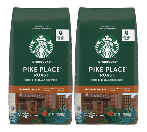 Starbucks Whole Coffee Beans, Medium Roast Hot or Iced Coffee, Pike Place Roast, 28 oz ÃƒÂ¢Ã¢â€šÂ¬Ã¢â‚¬Â¹
