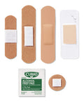 Curad First Aid Portable Pack Ideal for Travel Carry-on Backpacks Water Resistant Pouch Variety Size Bandages Alcohol Swabs 12 Packs