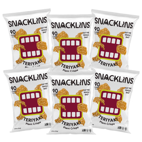 SNACKLINS Plant Based Crisps SEA SALT & VINEGAR - Gluten Free, Grain Free, 100% Kosher, Vegan Healthy Snacks, Crunchy Puffed Snack, Only 100 Calories Per Bag - .9oz (Case of 12)