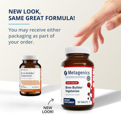Metagenics Bone Builder Vegetarian - Bone Building Supplement - Bone Health with Magnesium & Calcium - Vegetarian Mineral Support - for Men & Women - 90 Servings