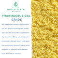 Organic Pine Pollen Powder by Holistic Bin | Pharmaceutical Grade, Wild Harvested, Golden Canadian Pine Pollen | Non GMO, No Additives | Pure Pollen Supplement Made from The Ponderosa Pine Tree, 20 g