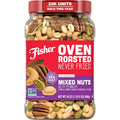 Fisher Oven Roasted Never Fried Mixed Nuts with Peanuts, 24 Ounces | Pack Of 1, Peanuts, Almonds, Cashews, Pistachios, Pecans, Trail Mix, Healthy Snacks For Adults, Made With Sea Salt