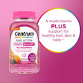 Centrum Multigummies Multi+ Beauty Dual Action Multivitamin Specially Designed With Biotin For Healthy Hair Skin And Nails Cherry/Berry/Orange Flavors - 100 Count