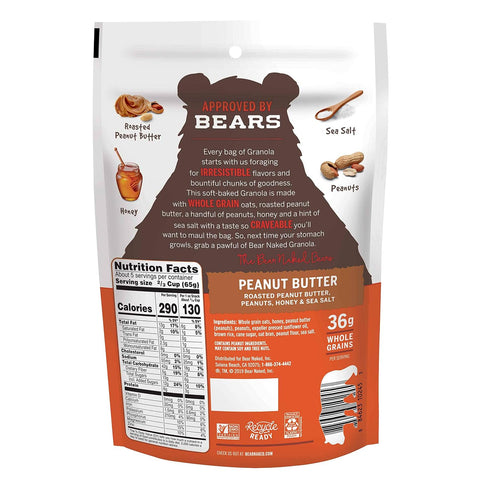 Bear Naked Granola, Breakfast Snacks, Peanut Butter, 12oz Bag (1 Bag)