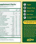 Gruns Kids Super Greens Gummies, Low Sugar - Superfood Gummy Bears With Spirulina, Chlorella & Prebiotics For Digestive Health - Adaptogens Supplement With 20 Vitamins & Minerals -1 Month Supply