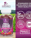 Multivitamin Gummy Vitamins, Berry Flavored Adult Daily Vitamins For Women & Men With Multi Vitamin A, C, D, E, B6, B12, Zinc & Antioxidants Supplement For Immune Health Support, Non-Gmo - 120 Gummies