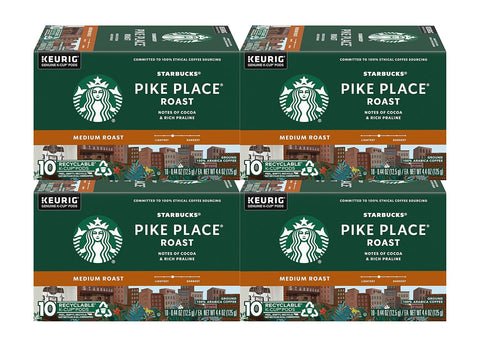 Starbucks K-Cup Coffee Pods, Medium Roast Hot or Iced Coffee, Pike Place Roast, 60 Keurig Pods ÃƒÂ¢Ã¢â€šÂ¬Ã¢â‚¬Â¹