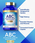 Carlyle Senior Multivitamin for Over 60 | 240 Tablets | with Lutein & Lycopene | ABC Advanced Supplement for Men and Women | Non-GMO, Gluten Free