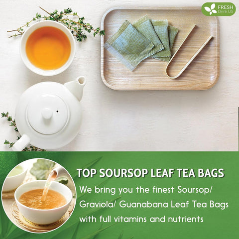 FreshDrinkUS, Premium 50 Mulberry Leaf Tea Bags, 100% Natural & Pure from Mulberry Leaves. Herbal Tea. Made with Natural Material Tea Bags. No Sugar, No Caffeine, No Gluten, Vegan.