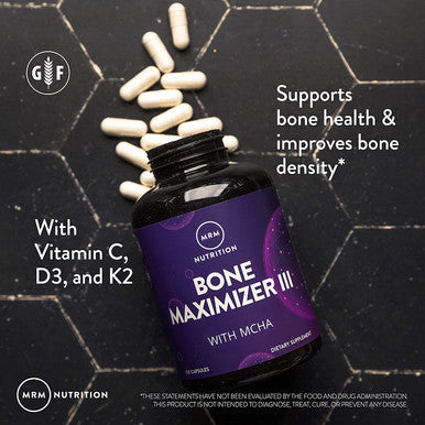 MRM Nutrition Bone MaximizerAÃƒâ€šÃ‚Â® III | with MCHA + Vitamin D3 + Vitamin K2 | Bone Health | High Potency | Key Vitamins and Minerals for Bones | 50 Servings