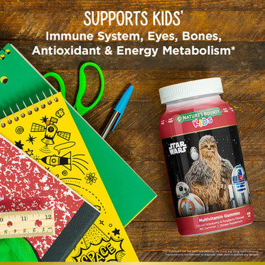 Nature's Bounty Star Wars Kids Gummy Multivitamin Natural Strawberry & Raspberry Flavored Non-Gmo 180 Gummies