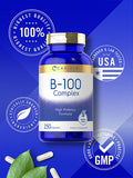 Carlyle B-100 Complex Vitamin | 250 Capsules | Non-Gmo, Gluten Free Supplement