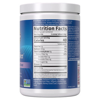 Garden of Life Organic Unflavored Fiber Powder Detox Blend With Chia Alfalfa & Barley For Herbal Cleanse Gut Health Support - Detoxifiber - Non-Gmo Gluten-Free Psyllium Free Vegan 30 Servings