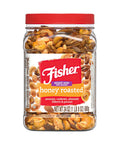 Fisher Snack Honey Roasted Mixed Nuts with Peanuts, 24 Ounces, Peanuts, Cashews, Almonds, Filberts, Pecans