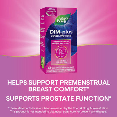 Nature'S Way Dim-Plus Dim Supplement Br-Diindolylmethane 100 Mg Per 2- Capsules Supports Balanced Estrogen Metabolism Prostate Function And Premenstrual Breast Comfort 120 Vegan Capsules