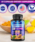 Built Nature Glucosamine Chondroitin With Msm, Turmeric, Boswellia - Advanced Joint Support, High Potency Antioxidant & Inflammatory Response, Comfort For Back, Knees, Hands, Non Gmo, 60 Extended Delivery Capsules