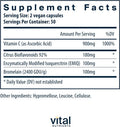 Vital Nutrients Aller-C | Vegan Respiratory and Sinus Function Support| Isoquercitrin Bromelain Bioflavonoids & Vitamin C | Gluten Dairy Soy Supplement | 100 Capsules