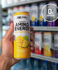 Optimum Nutrition Amino Energy Drink + Electrolytes For Hydration - Sugar Free Amino Acids Bcaa Keto Friendly Sparkling Drink-Mango Pineapple Limeade 12 Fl Oz (Pack Of 12) (Packaging May Vary)