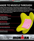 Curad Performance Series IRONMAN Antibacterial Bandages Extreme Hold Adhesive Technology Knee & Elbow 3 inches x 3 inches 10 Count Ideal for Cuts Scrapes Sports and Active Lifestyles