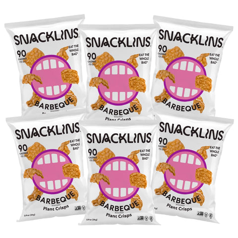 SNACKLINS Plant Based Crisps SEA SALT & VINEGAR - Gluten Free, Grain Free, 100% Kosher, Vegan Healthy Snacks, Crunchy Puffed Snack, Only 100 Calories Per Bag - .9oz (Case of 12)
