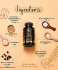 Antioxidant Supplement VegaveroÃƒâ€šÃ‚Â® | Skin Health & Collagen Formation* | with Hyaluronic Acid, Trans Resveratrol, Q10, Vitamin C | Vegan