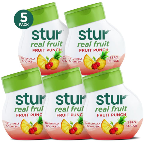 Stur Liquid Water Enhancer Peach Mango Sweetened with Stevia High in Vitamin C & Antioxidants Sugar Zero Calories Keto Vegan 5 Bottles Makes 120 Drinks