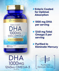 Carlyle Dha Supplement 1000Mg | 180 Softgels | 1240Mg Omega-3 | Non-Gmo, Gluten Free