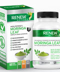 Renew Actives Organic Moringa Leaf Supplement: 800Mg Daily Serving - High Potency Moringa Capsules - Green Superfood & Antioxidant Support Against Free Radical Damage- 120 Vegan Capsules