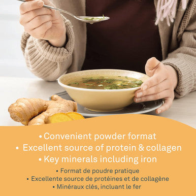 Organika Chicken Bone Broth Powder- Range And Vegetarian Fed Chickens- Keto Friendly, High Protein And Mineral Content- 300G