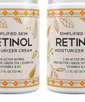 2.5% Retinol Cream Face Moisturizer w/ Vitamin E & Hyaluronic Acid for Wrinkles & Acne - Eye Cream - Anti Aging Facial Skin Care 1.7 oz - 2 Pack