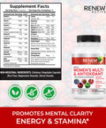 Renew Actives Women'S Multi-Vitamin & Antioxidant: Daily Health Supplement For Woman- 20 Vitamins & Minerals - 60 Capsules