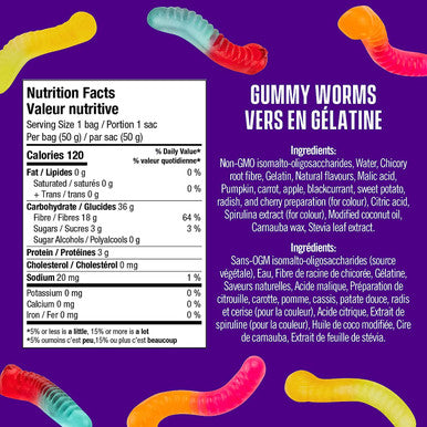 SmartSweets Gummy Worms Candy with Low Sugar (3g), Low Calorie, No Sugar Alcohols, Non-GMO, No Sugar Added (Pack of 12)