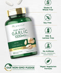 Carlyle Garlic Supplement With High Allicin | 180 Caplets | Odorless Garlic Pills | Vegetarian, Non-Gmo, Gluten Free