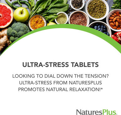 Naturesplus Ultra-Stress With Iron, Sustained Release - 30 Vegetarian Tablets - Stress Relief Supplement With B-Complex & Vitamin C - Energy Booster, Mood Enhancer - Gluten-- 30 Servings