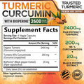 Nature'S Nutrition Turmeric Curcumin Supplement with BioPerine 95% Curcuminoids 2600mg with Black Pepper for Best Absorption Bottled in USA Best Natural Vegan Joint Support Nature's Non-GMO Tumeric - 240 Capsules