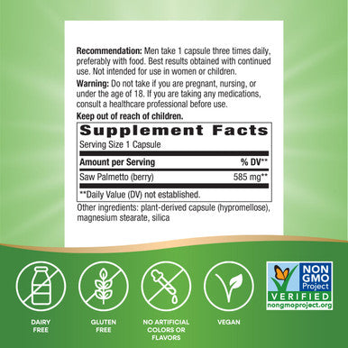 Nature's Way Saw Palmetto Berries 585 mg 100 caps
