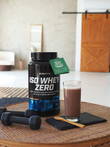 BioTechUSA Iso Whey Zero Premium Whey Protein Isolate with Native Whey Isolate, Added BCAA and glutamine, 908 g, White Chocolate