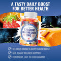 Calcium Magnesium Zinc Supplement Gummies With Vitamin D3 K2 Magnesium Glycinate Orange Berry Flavored Vegan Sugar Gluten Chewable For Men Women Kids