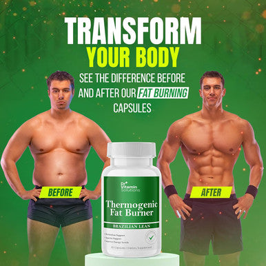Thermogenic Fat Burner Brazilian Lean, Weight Loss Pills For Women, Waist Trimmer & Supplements For Bloating For Women & Men, 60 Capsules