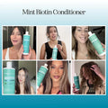 Volumizing Biotin Conditioner For Thinning Hair - Volumizing Conditioner For Fine Thin & Weak Hair - Sulfate Paraben & Silicone Hair Conditioner Nourishing Plant Proteins & B Vitamins (Mint)