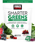 Force Factor Smarter Greens Superfood Chews, Greens And Superfoods With Probiotics, Antioxidants, And Fiber, Greens Supplement To Support Digestion, Nitric Oxide, And Energy, 60 Soft Chews