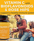 Viva Naturals Vitamin C 1000mg - Non-GMO Vitamin C Supplements with Citrus Bioflavonoids & Rose Hips for Immune Support & Antioxidant Protection, 250 Vegetarian Capsules