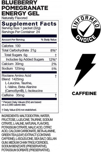 GU Energy Roctane Ultra Endurance Energy Gel Vegan Gluten Free Kosher and Dairy Free On The Go Sports Nutrition for Running Biking Hiking or Skiing