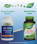 Nature'S Way Gs-500 Glucosamine Sulfate Stable Form Helps Support Healthy Joints & Cartilage 500 Mg Glucosamine Per Capsule 240 Capsules (Packaging May Vary)