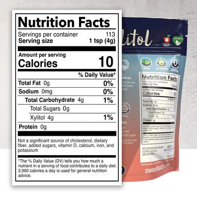 Sweetleaf Xylitol Low-Calorie Sweetener with No Fillers - 100% Pure for Baking & Cooking - Plant-Based Gluten- Non-GMO Verified - Enhance Your Healthful Lifestyle - 16 Oz